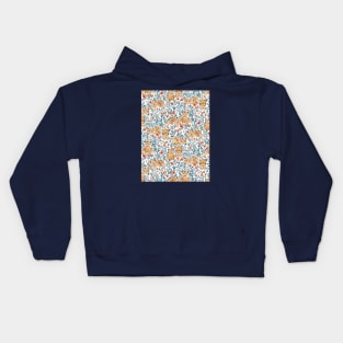 Lion Cub Pairs and Poppies on White Kids Hoodie